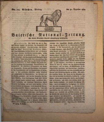 Baierische National-Zeitung Montag 31. Dezember 1810