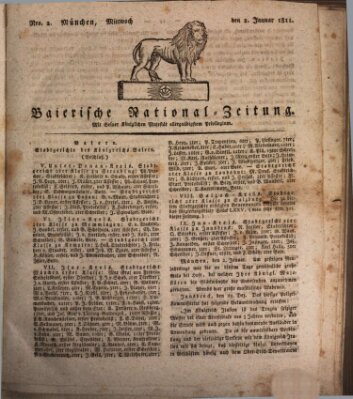 Baierische National-Zeitung Mittwoch 2. Januar 1811