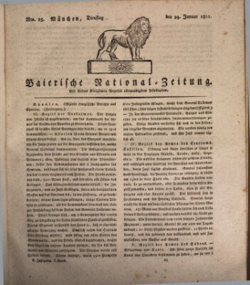 Baierische National-Zeitung Dienstag 29. Januar 1811