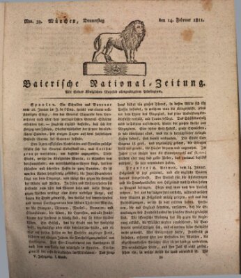 Baierische National-Zeitung Donnerstag 14. Februar 1811