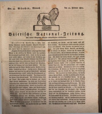 Baierische National-Zeitung Mittwoch 20. Februar 1811