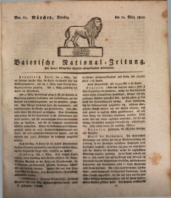 Baierische National-Zeitung Dienstag 12. März 1811