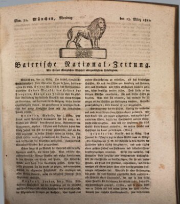 Baierische National-Zeitung Montag 25. März 1811