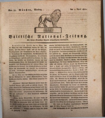 Baierische National-Zeitung Montag 1. April 1811