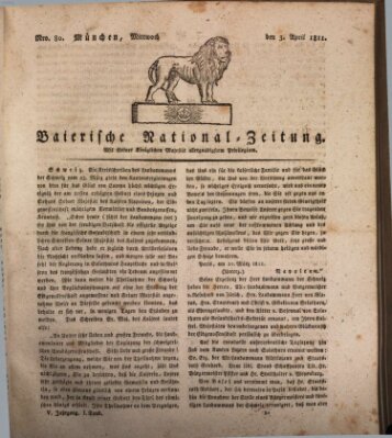 Baierische National-Zeitung Mittwoch 3. April 1811