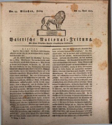 Baierische National-Zeitung Freitag 19. April 1811