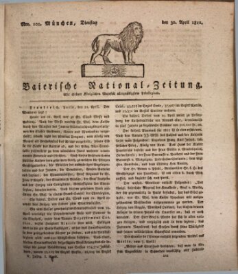 Baierische National-Zeitung Dienstag 30. April 1811