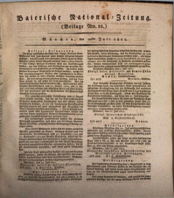 Baierische National-Zeitung Samstag 20. Juli 1811