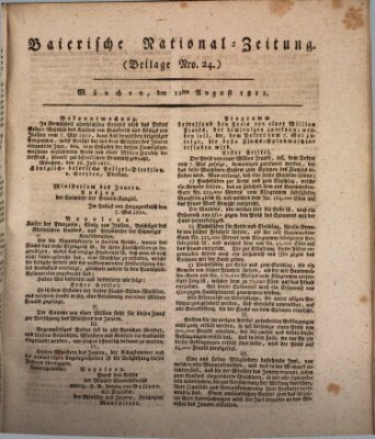 Baierische National-Zeitung Montag 12. August 1811