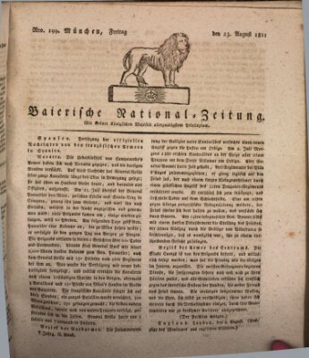 Baierische National-Zeitung Freitag 23. August 1811