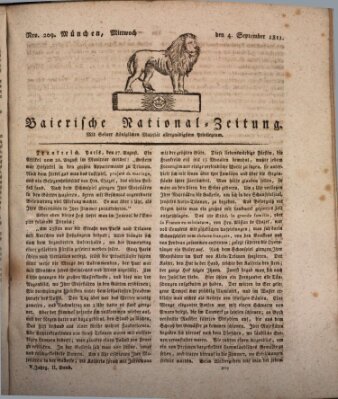 Baierische National-Zeitung Mittwoch 4. September 1811