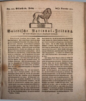 Baierische National-Zeitung Freitag 6. September 1811