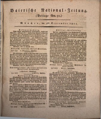 Baierische National-Zeitung Montag 9. September 1811