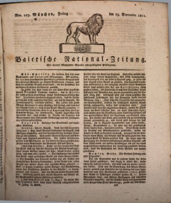 Baierische National-Zeitung Freitag 13. September 1811