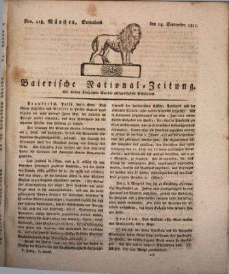 Baierische National-Zeitung Samstag 14. September 1811