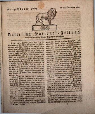Baierische National-Zeitung Freitag 20. September 1811