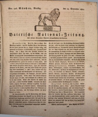 Baierische National-Zeitung Dienstag 24. September 1811