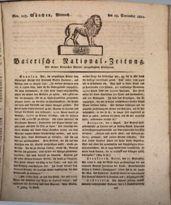 Baierische National-Zeitung Mittwoch 25. September 1811