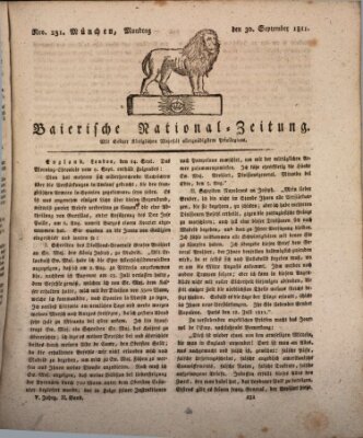 Baierische National-Zeitung Montag 30. September 1811