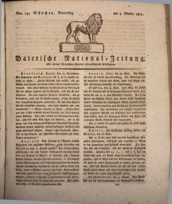 Baierische National-Zeitung Donnerstag 3. Oktober 1811