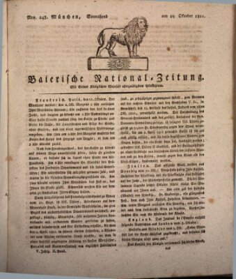 Baierische National-Zeitung Samstag 19. Oktober 1811