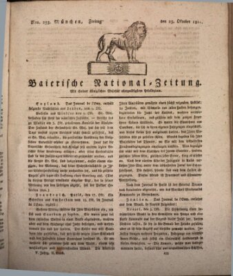 Baierische National-Zeitung Freitag 25. Oktober 1811