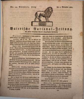 Baierische National-Zeitung Freitag 1. November 1811