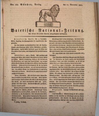 Baierische National-Zeitung Dienstag 12. November 1811