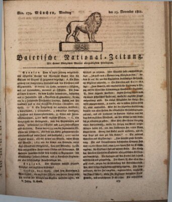 Baierische National-Zeitung Montag 25. November 1811