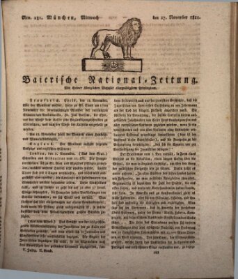 Baierische National-Zeitung Mittwoch 27. November 1811