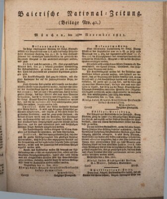 Baierische National-Zeitung Donnerstag 28. November 1811