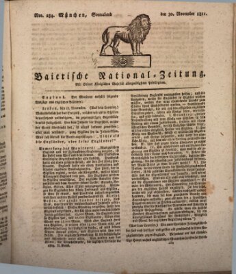 Baierische National-Zeitung Samstag 30. November 1811