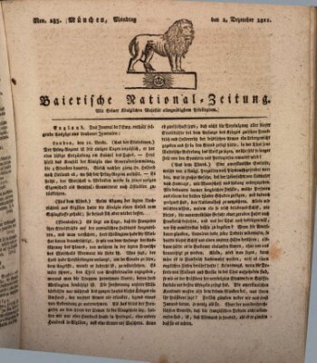 Baierische National-Zeitung Montag 2. Dezember 1811