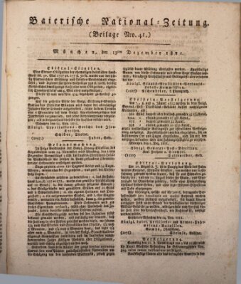 Baierische National-Zeitung Freitag 13. Dezember 1811