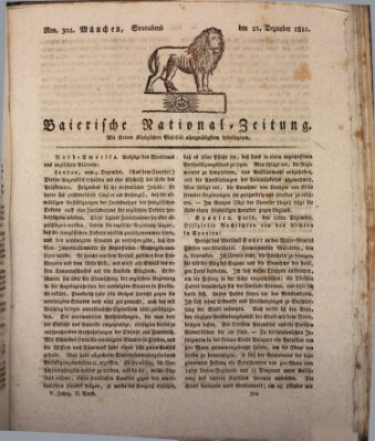 Baierische National-Zeitung Samstag 21. Dezember 1811