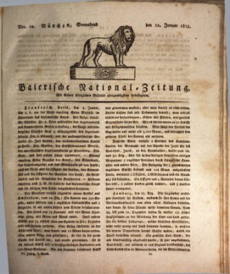 Baierische National-Zeitung Samstag 11. Januar 1812