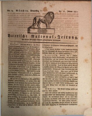 Baierische National-Zeitung Donnerstag 16. Januar 1812