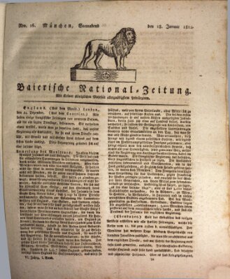 Baierische National-Zeitung Samstag 18. Januar 1812