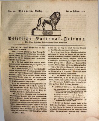 Baierische National-Zeitung Dienstag 4. Februar 1812