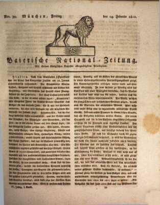 Baierische National-Zeitung Freitag 14. Februar 1812