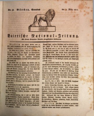 Baierische National-Zeitung Samstag 7. März 1812