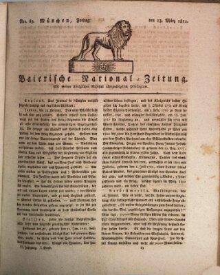 Baierische National-Zeitung Freitag 13. März 1812