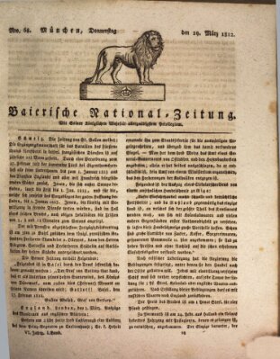 Baierische National-Zeitung Donnerstag 19. März 1812