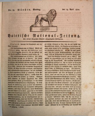 Baierische National-Zeitung Montag 13. April 1812