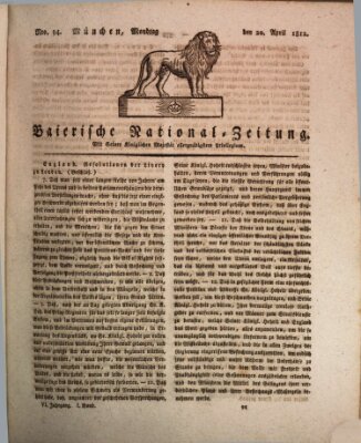 Baierische National-Zeitung Montag 20. April 1812