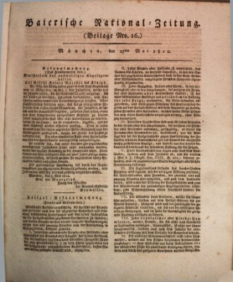 Baierische National-Zeitung Mittwoch 27. Mai 1812