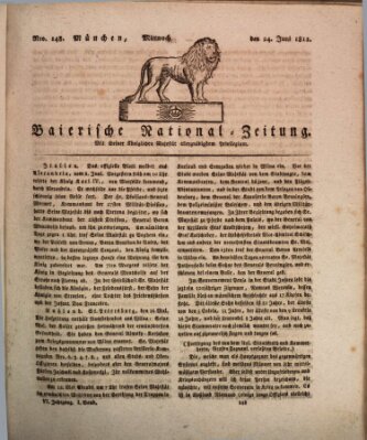 Baierische National-Zeitung Mittwoch 24. Juni 1812