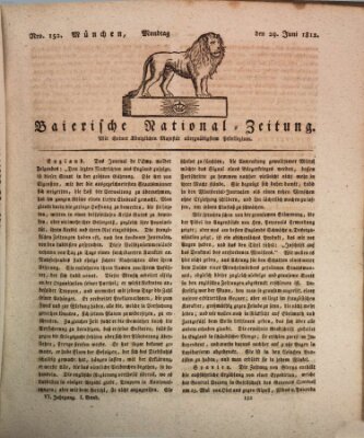 Baierische National-Zeitung Montag 29. Juni 1812