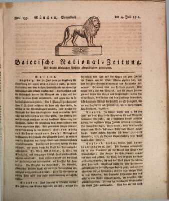 Baierische National-Zeitung Samstag 4. Juli 1812