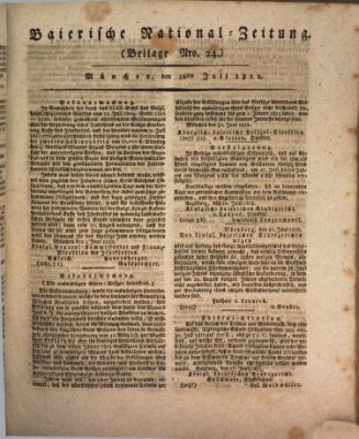 Baierische National-Zeitung Donnerstag 16. Juli 1812